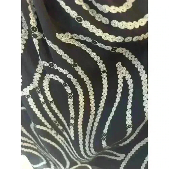 Banana Republic Womens Black/ Gray Spaghetti Strap Dress Fully Silk Lined Sz 10 - Picture 6 of 6